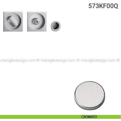 Kit placche incasso quadrate con nottolino 573 Reguitti con frontalino di trascinamento cromato