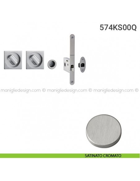 Kit per porta scorrevole 574KS00Q satinato cromato