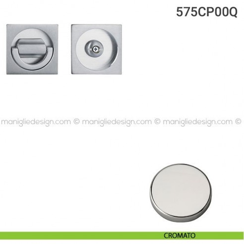 Placche incasso quadrate con nottolino ad anello 575 Reguitti cromato