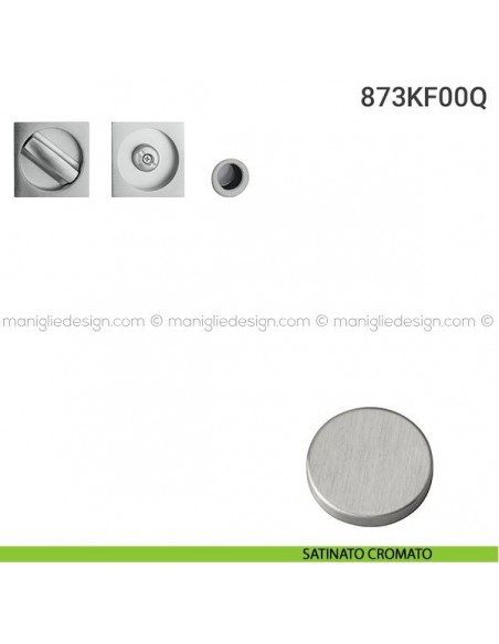 Kit placche incasso quadrate con nottolino 873 Reguitti con frontalino di trascinamento satinato cromato