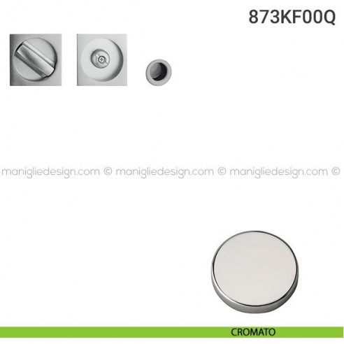 Kit placche incasso quadrate con nottolino 873 Reguitti con frontalino di trascinamento cromato