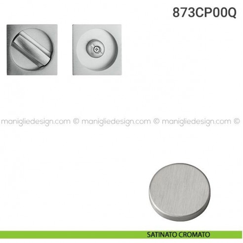Placche incasso quadrate con nottolino 873 Reguitti satinato cromato