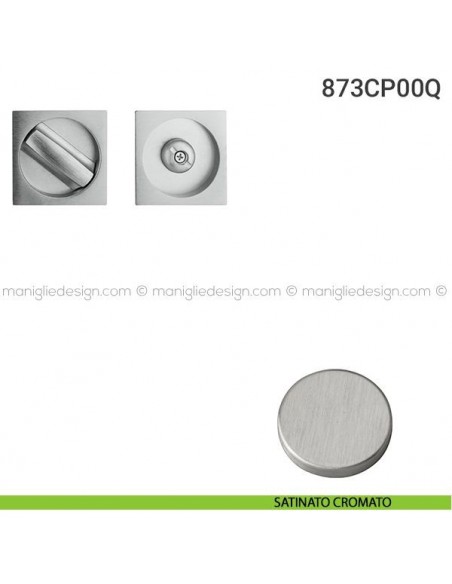 Placche incasso quadrate con nottolino 873 Reguitti satinato cromato