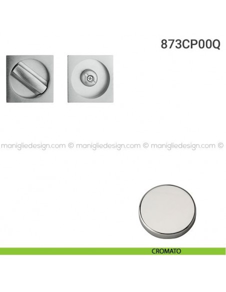 Placche incasso quadrate con nottolino 873 Reguitti cromato
