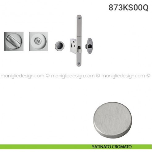 Kit per porta scorrevole 873KS00Q satinato cromato