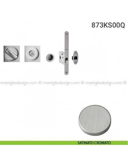Kit per porta scorrevole 873KS00Q satinato cromato