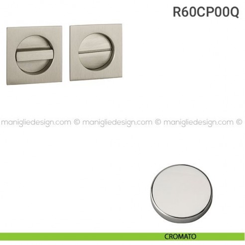 Placche incasso quadrate con nottolino R60 Reguitti cromato