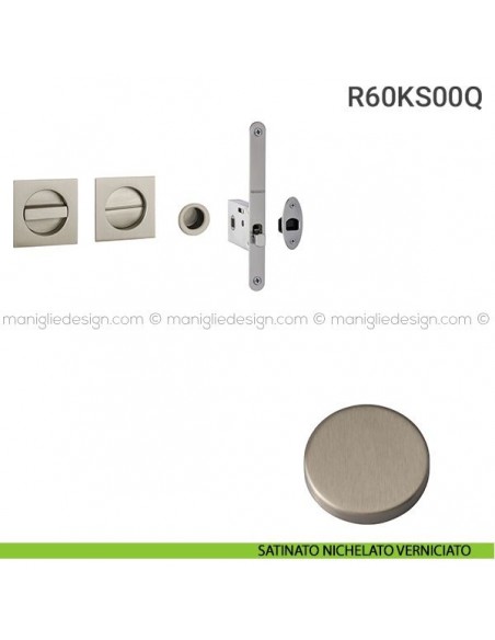 Kit per porta scorrevole R60KS00Q satinato nichelato verniciato
