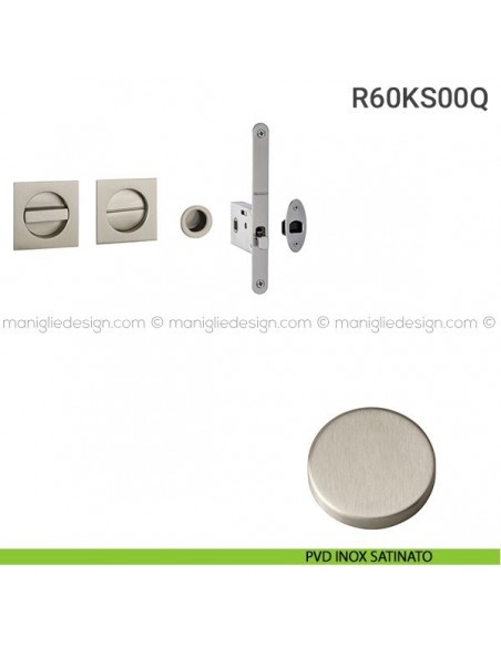 Kit per porta scorrevole R60KS00Q PVD inox satinato