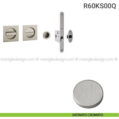 Kit per porta scorrevole R60KS00Q satinato cromato