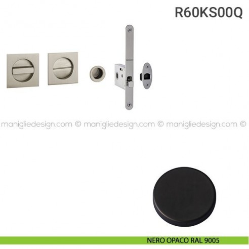 Kit per porta scorrevole R60KS00Q nero opaco RAL 9005