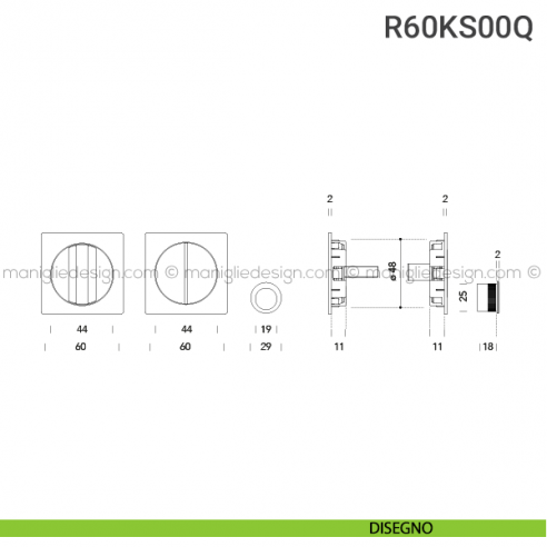 Kit per porta scorrevole R60KS00Q disegno