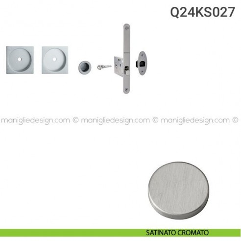 Kit per porta scorrevole Q24KS027 satinato cromato