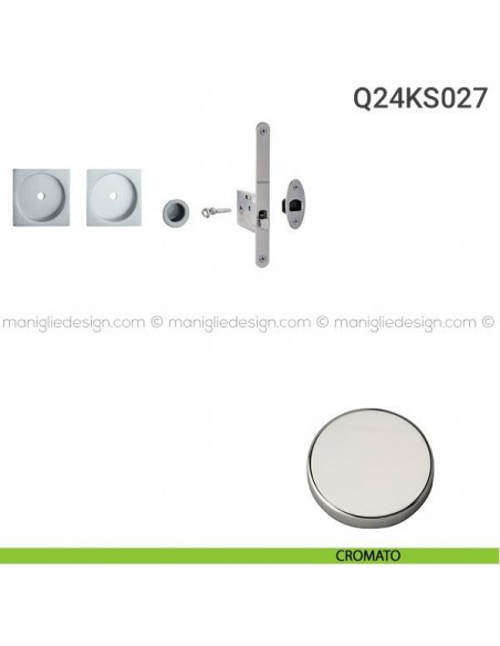 Kit per porta scorrevole Q24KS027 cromato