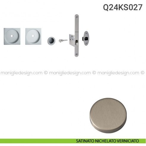 Kit per porta scorrevole Q24KS027 satinato nichelato verniciato