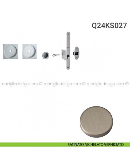 Kit per porta scorrevole Q24KS027 satinato nichelato verniciato