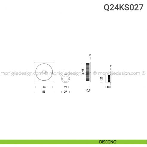 Kit per porta scorrevole Q24KS027 disegno