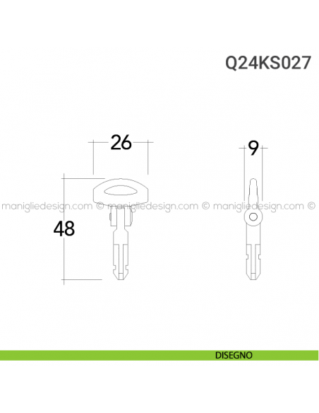 Kit per porta scorrevole Q24KS027 disegno