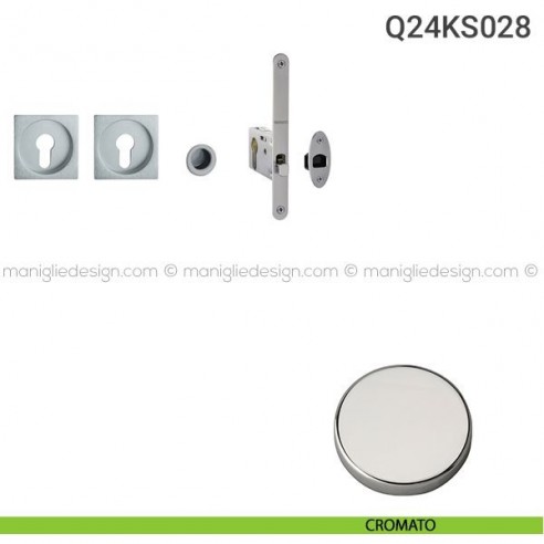 Kit per porta scorrevole Q24KS028 cromato