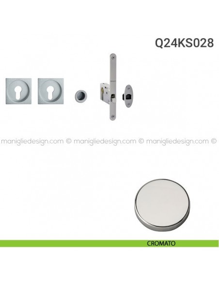 Kit per porta scorrevole Q24KS028 cromato