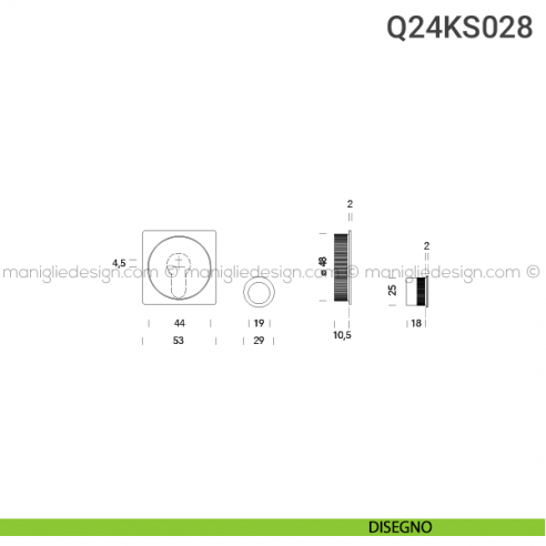 Kit per porta scorrevole Q24KS028 disegno