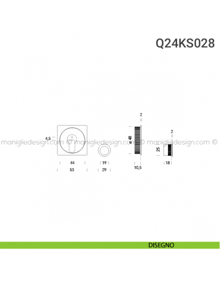 Kit per porta scorrevole Q24KS028 disegno