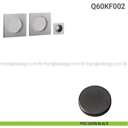 Kit placche incasso quadrate cieche Q60 Reguitti con frontalino di trascinamento PVD satin black