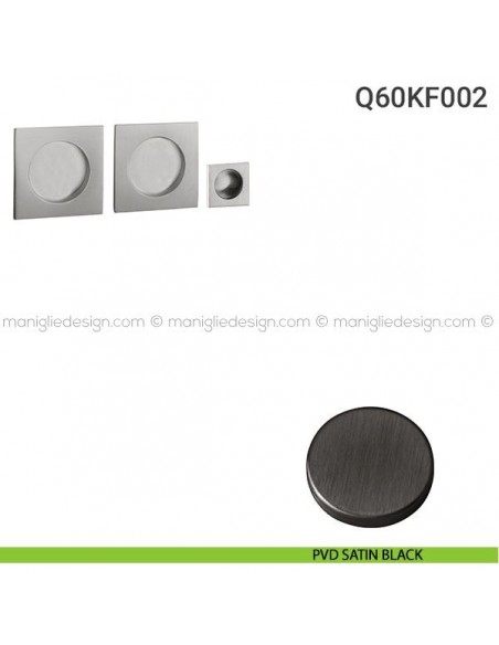 Kit placche incasso quadrate cieche Q60 Reguitti con frontalino di trascinamento PVD satin black