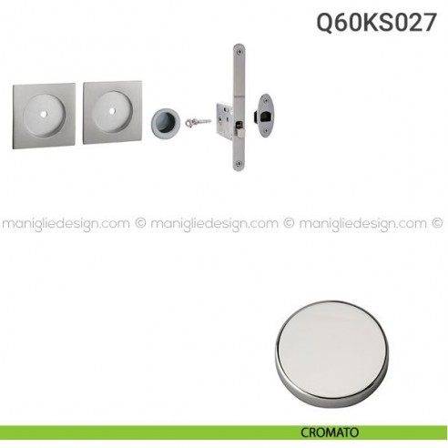 Kit per porta scorrevole Q60KS027 cromato