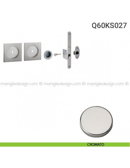 Kit per porta scorrevole Q60KS027 cromato