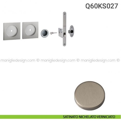 Kit per porta scorrevole Q60KS027 satinato nichelato verniciato