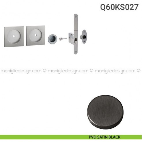 Kit per porta scorrevole Q60KS027 PVD satin black