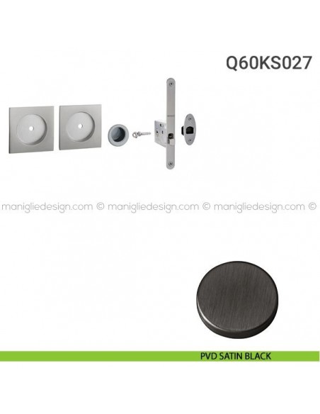 Kit per porta scorrevole Q60KS027 PVD satin black