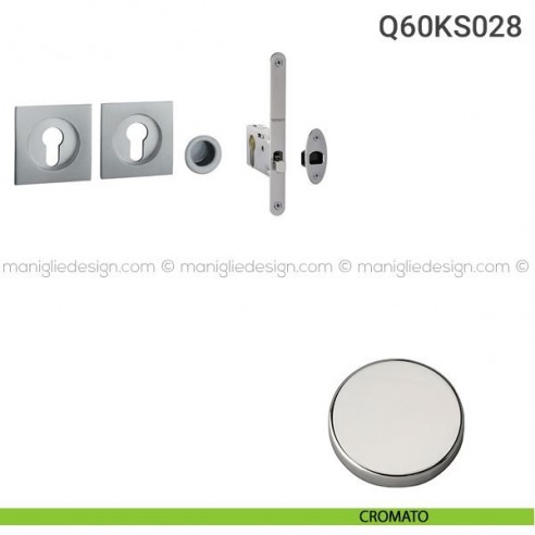 Kit per porta scorrevole Q24KS028 cromato
