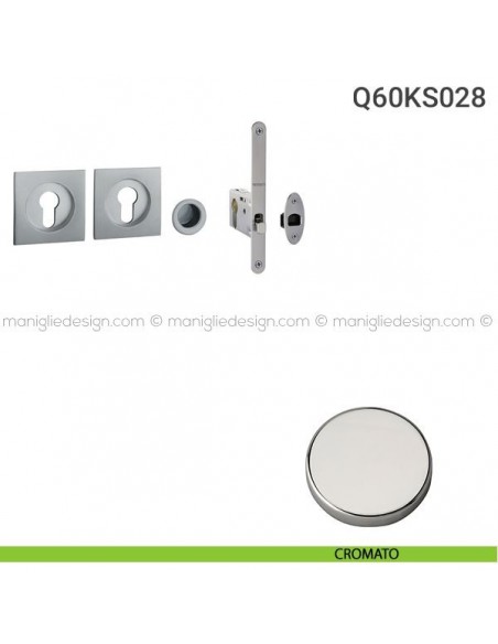 Kit per porta scorrevole Q24KS028 cromato