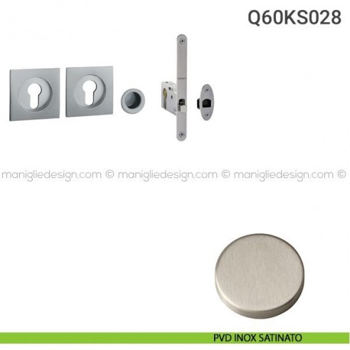 Kit per porta scorrevole Q24KS028 PVD inox satinato