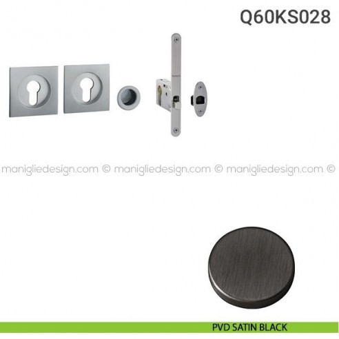 Kit per porta scorrevole Q24KS028 PVD satin black