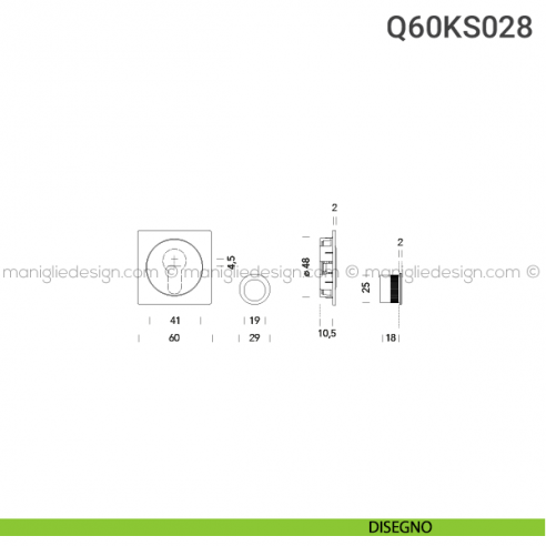 Kit per porta scorrevole Q24KS028 disegno