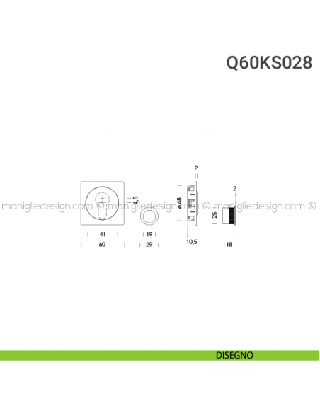 Kit per porta scorrevole Q24KS028 disegno