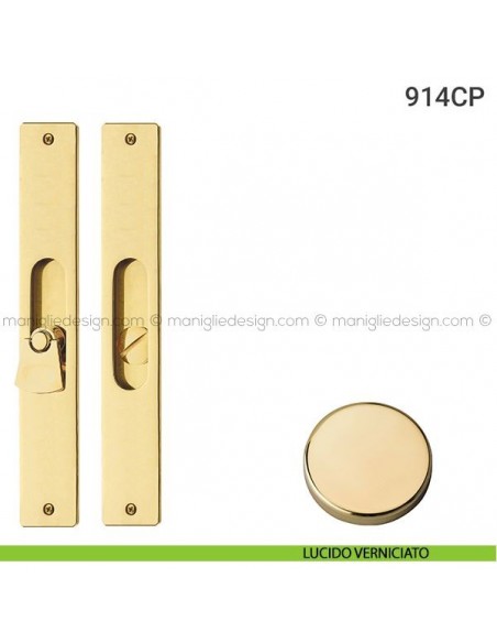 Placche incasso rettangolari con nottolino pendente 914 Reguitti lucido verniciato