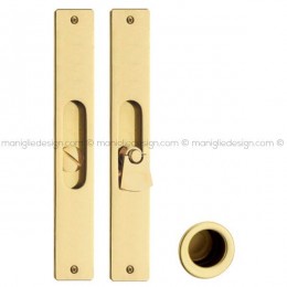 Kit placche incasso rettangolari con nottolino pendente 914 Reguitti con frontalino di trascinamento