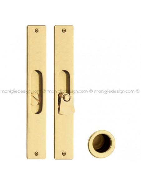 Kit placche incasso rettangolari con nottolino pendente 914 Reguitti con frontalino di trascinamento