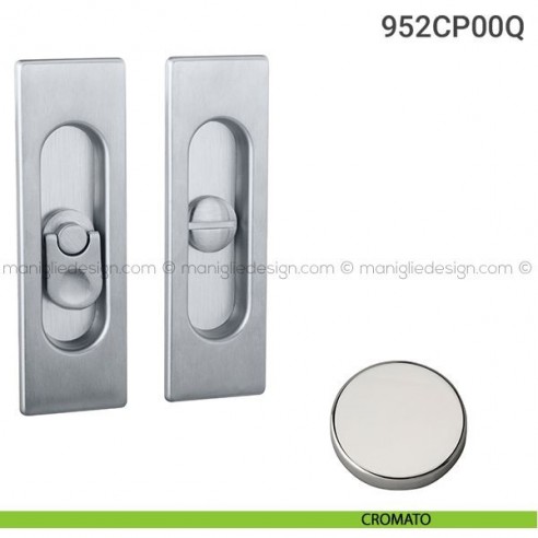 Placche incasso rettangolari con nottolino pendente 952 Reguitti cromato