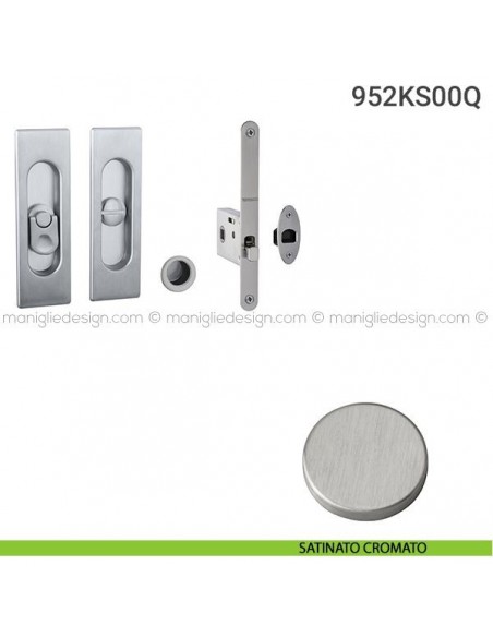 Kit per porta scorrevole 952KS00Q satinato cromato