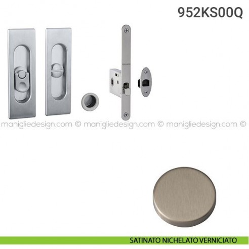 Kit per porta scorrevole 952KS00Q satinato nichelato verniciato
