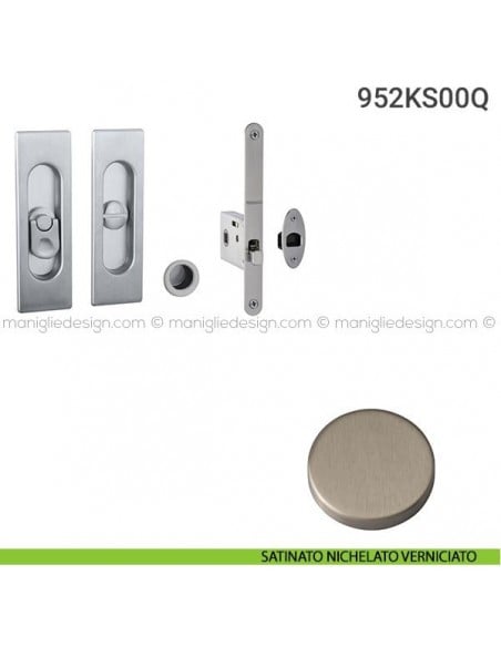 Kit per porta scorrevole 952KS00Q satinato nichelato verniciato