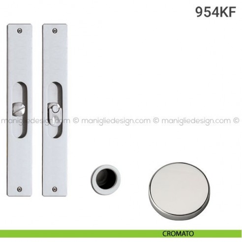 Kit per porta scorrevole 954KF cromato
