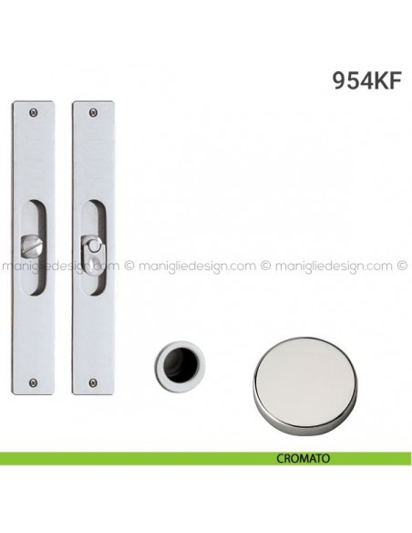Kit per porta scorrevole 954KF cromato