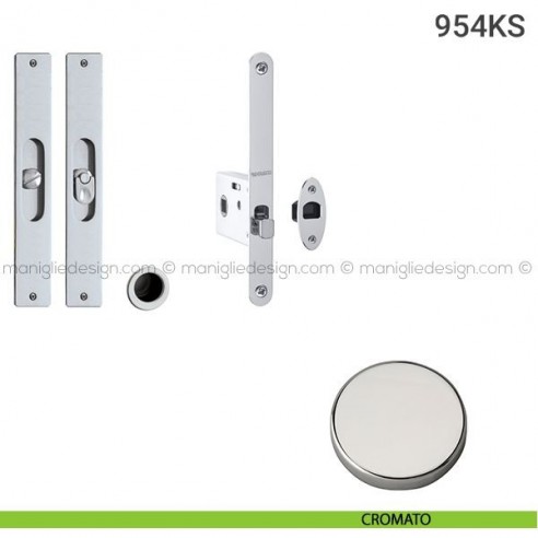 Kit per porta scorrevole 954KS cromato