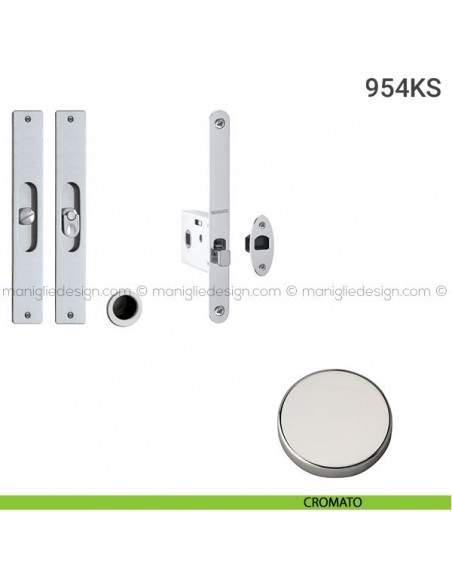 Kit per porta scorrevole 954KS cromato